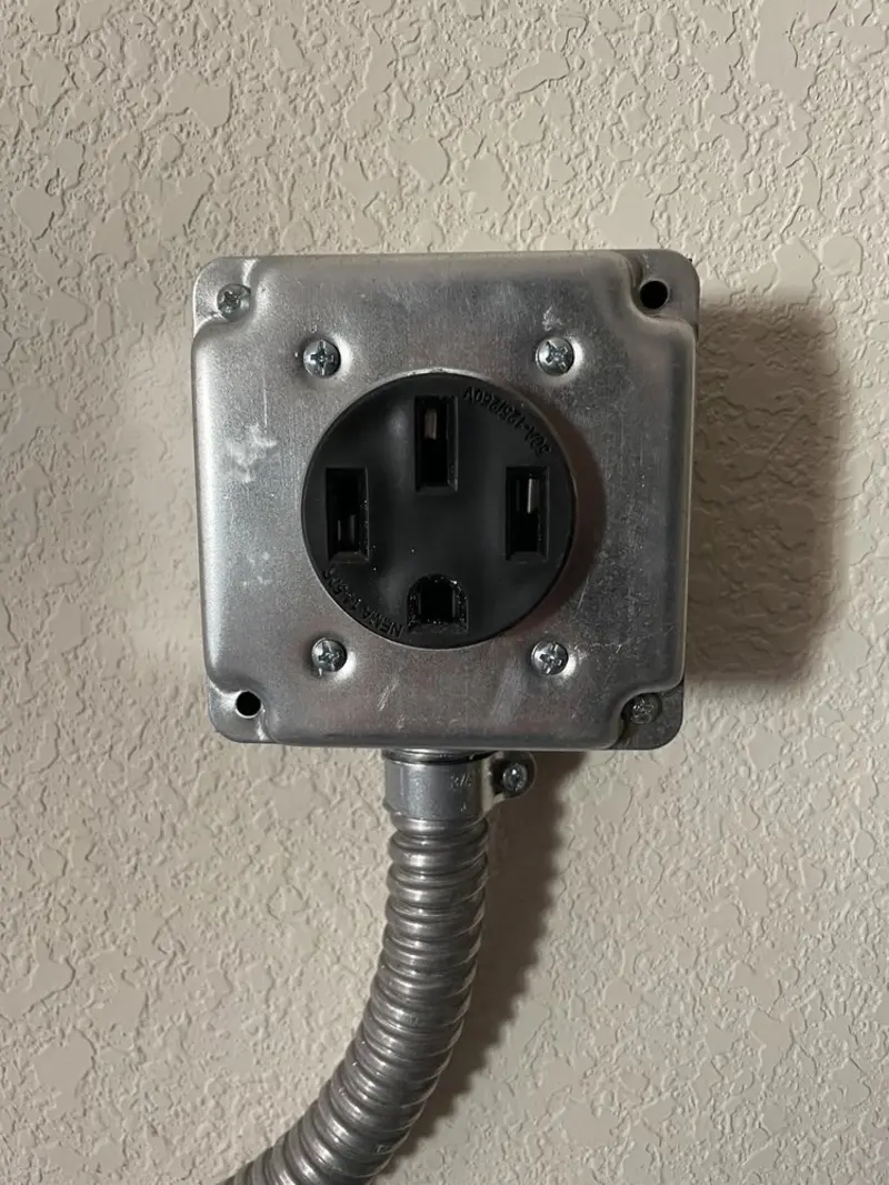 NEMA 14-50 outlet installed for Smart Home Electrical in Wilder